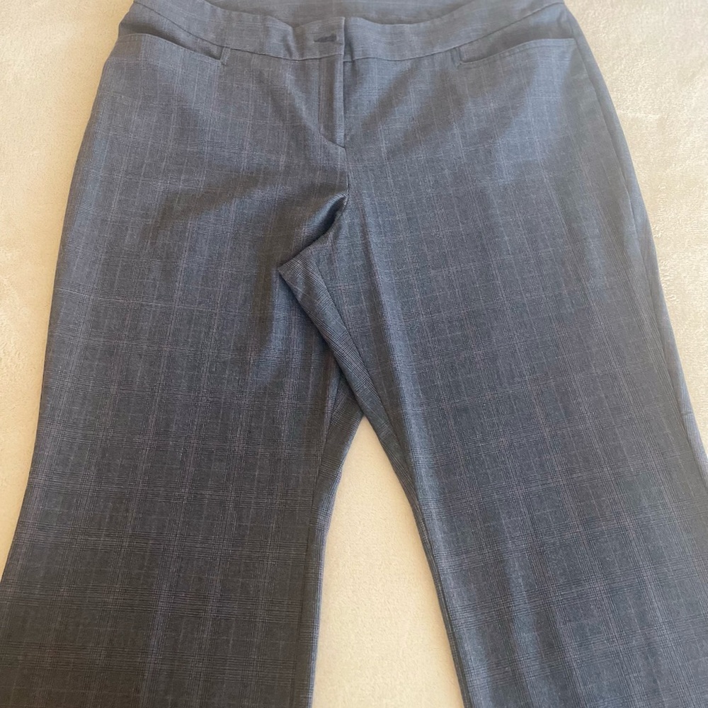 Lane Bryant Plaid Wide Leg Petite Trouser Pants - Size 18 - Picture 11 of 14